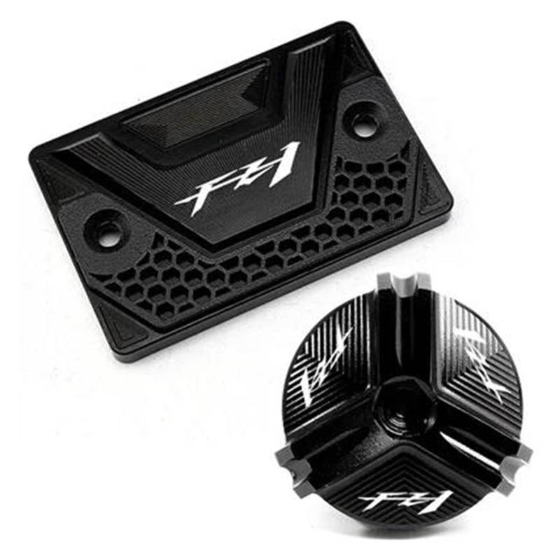 MOCALUX Für YA&MAHA FZ1 FZ-1 2006–2015 Motorrad-Motoröl-Einfülldeckel vordere Bremsflüssigkeitsbehälter-Abdeckung(Schwarz,C) von MOCALUX