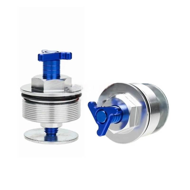 MOCALUX Für YA&MAHA FZ6 2004-2009 Motorrad Stoßdämpfer Vorne Schraube Gabel Abdeckung Kappe Vorspannung Einsteller Schrauben(Blau) von MOCALUX