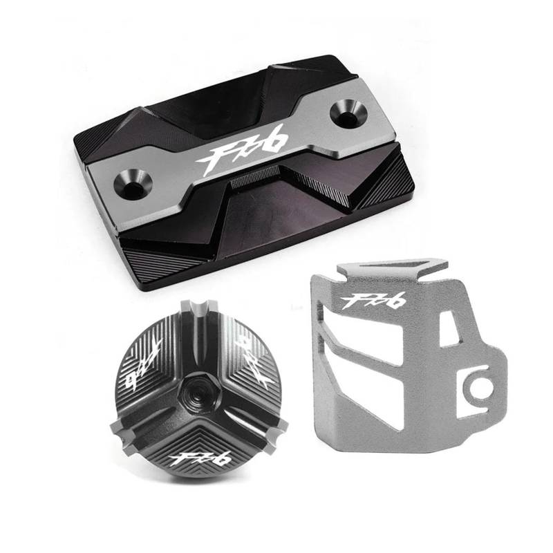 MOCALUX Für YA&MAHA FZ6 FZ-6 ZF6N FZ6R FZ6S Motorrad Öleinfülldeckel Vorderradbremsflüssigkeitsbehälter Abdeckung Schutzfolie(Gris,1Set) von MOCALUX