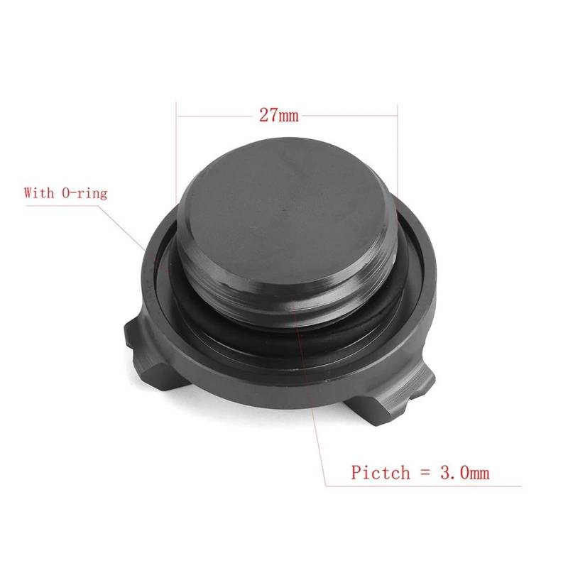 MOCALUX Für YA&MAHA FZ6 FZ6R FZ-1 FZ8 FZ-6 FZ 750 1000 Motorrad Motoröl Einfülldeckel Abdeckung Ölfilter Stecker Zubehör(Itanium) von MOCALUX