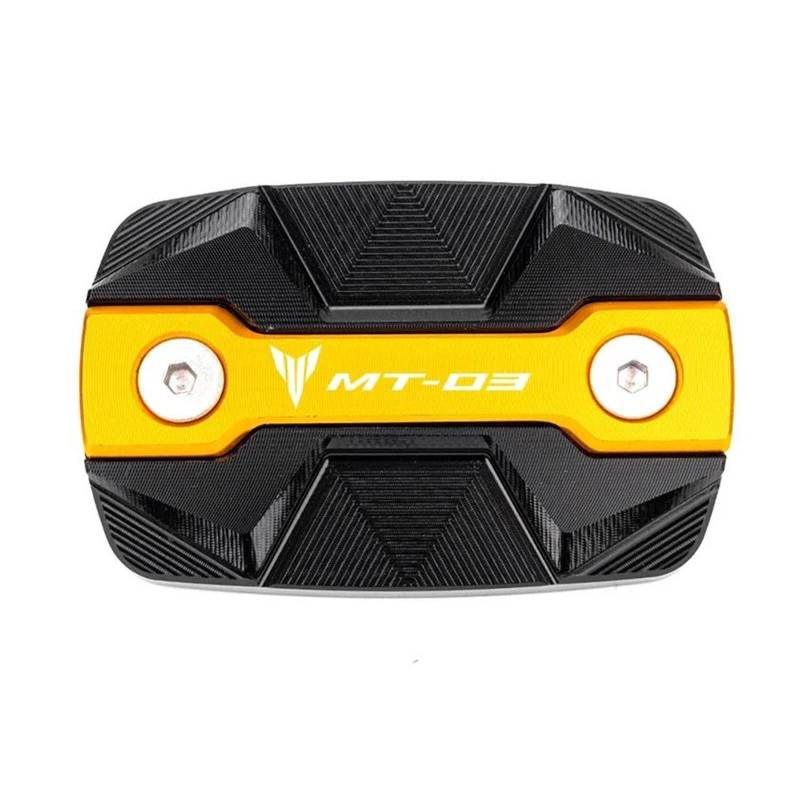 MOCALUX Für YA&MAHA MT03 MT-03 R3 YZF-R3 YZFR3 2015-2023 Motorrad Vorne Hinten Brems Flüssigkeit Reservoir Kappe Abdeckung(Gold,for MT-03) von MOCALUX
