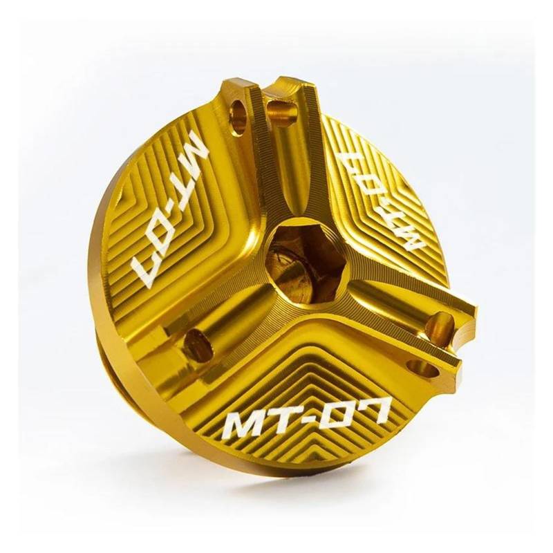 MOCALUX Für YA&MAHA MT07 MT-07 FZ07 MT 07 2014–2022 Motoröl-Einfülldeckel(Gold) von MOCALUX