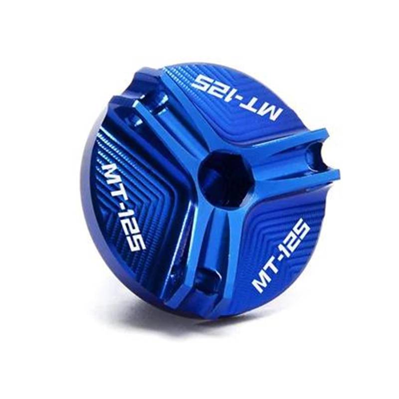 MOCALUX Für YA&MAHA MT125 MT-125 2008–2022 Motoröl-Einfülldeckel Motorrad vorne und hinten Bremsflüssigkeitsbehälter-Abdeckung(Blau,A) von MOCALUX