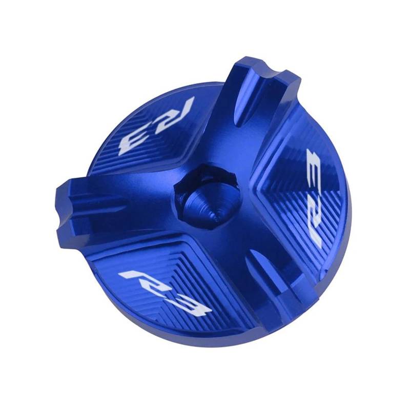 MOCALUX Für YA&MAHA R6 YZF R7 2021 2022 YZF-R1 1998-2020 YZF-R3 YZF-R6 R6S 2006-2021 Motorrad Motor Öl Einfülldeckel Stecker Schraube(Blau,for R3) von MOCALUX