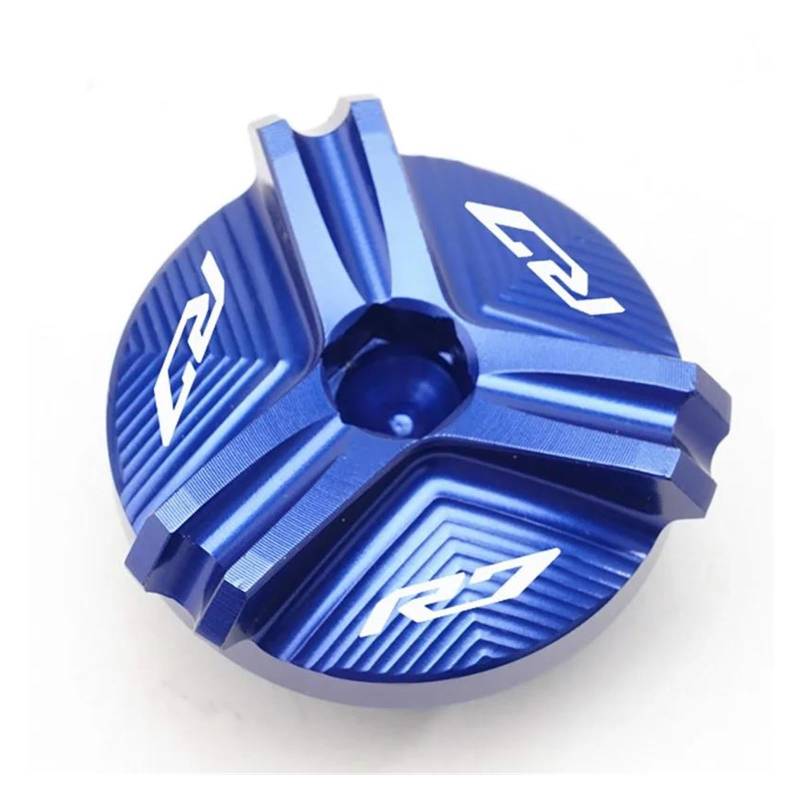 MOCALUX Für YA&MAHA R6 YZF R7 2021 2022 YZF-R1 1998-2020 YZF-R3 YZF-R6 R6S 2006-2021 Motorrad Motor Öl Einfülldeckel Stecker Schraube(Blau,for R7) von MOCALUX