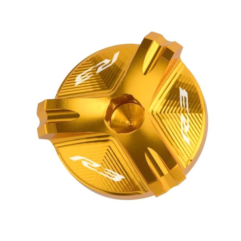 MOCALUX Für YA&MAHA R6 YZF R7 2021 2022 YZF-R1 1998-2020 YZF-R3 YZF-R6 R6S 2006-2021 Motorrad Motor Öl Einfülldeckel Stecker Schraube(Gold,for R3) von MOCALUX