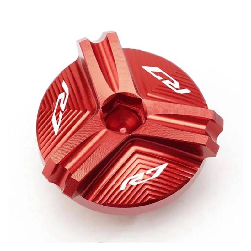 MOCALUX Für YA&MAHA R6 YZF R7 2021 2022 YZF-R1 1998-2020 YZF-R3 YZF-R6 R6S 2006-2021 Motorrad Motor Öl Einfülldeckel Stecker Schraube(rot,for R7) von MOCALUX