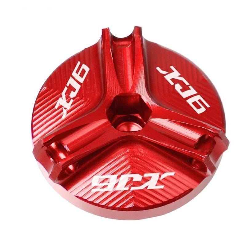 MOCALUX Für YA&MAHA XJ6 Xj6 2008-2012 Motorrad-Motorölstopfen-Filter-Abdeckkappe(rot) von MOCALUX