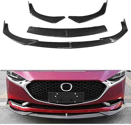Auto Frontschürze Lippe Spoiler für Mazda 3 Sedan Axela 2019 2020, Auto Frontschürze Lippe Spoiler Splitter Body Kit Universal Auto Exterieur Aerodynamisches Zubehör,B von MOCATT