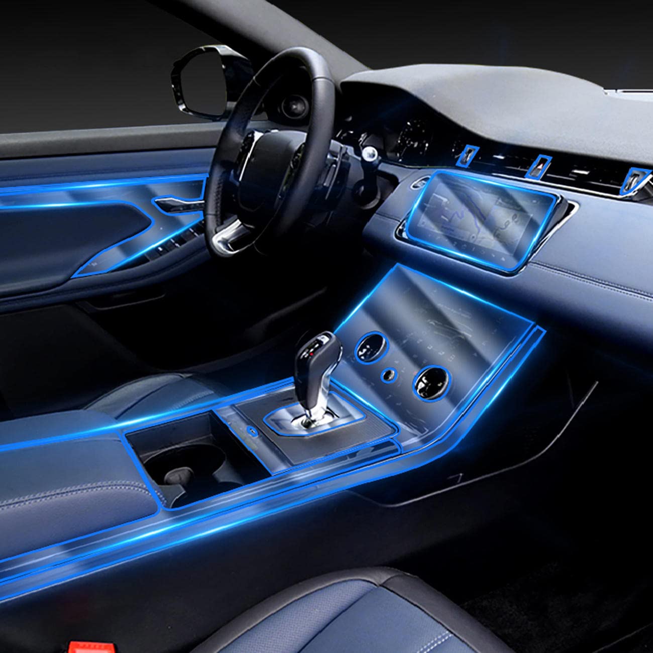 MOCATT Auto-Navigation GPS-Bildschirm Innenraum Schutzfolie Mittelkonsole TPU transparente Folie Zubehör, für Land Range Rover Evoque 2019-2023 MOCATT Auto-Navigation GPS-Bildschirm Innenraum Schutzfolie Mittelkonsole TPU transparente Folie Zubehör, für Land Range Rover Evoque 2019-2023 von MOCATT