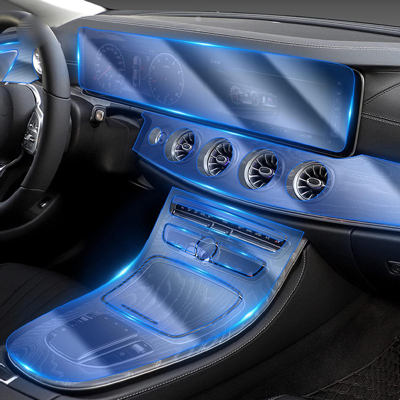 MOCATT Auto-Navigation GPS-Bildschirm Innenraum Schutzfolie Mittelkonsole TPU transparente Folie Zubehör, für Mercedes-Benz CLS 2018-2022 MOCATT Auto-Navigation GPS-Bildschirm Innenraum Schutzfolie Mittelkonsole TPU transparente Folie Zubehör, für Mercedes-Benz CLS 2018-2022 von MOCATT