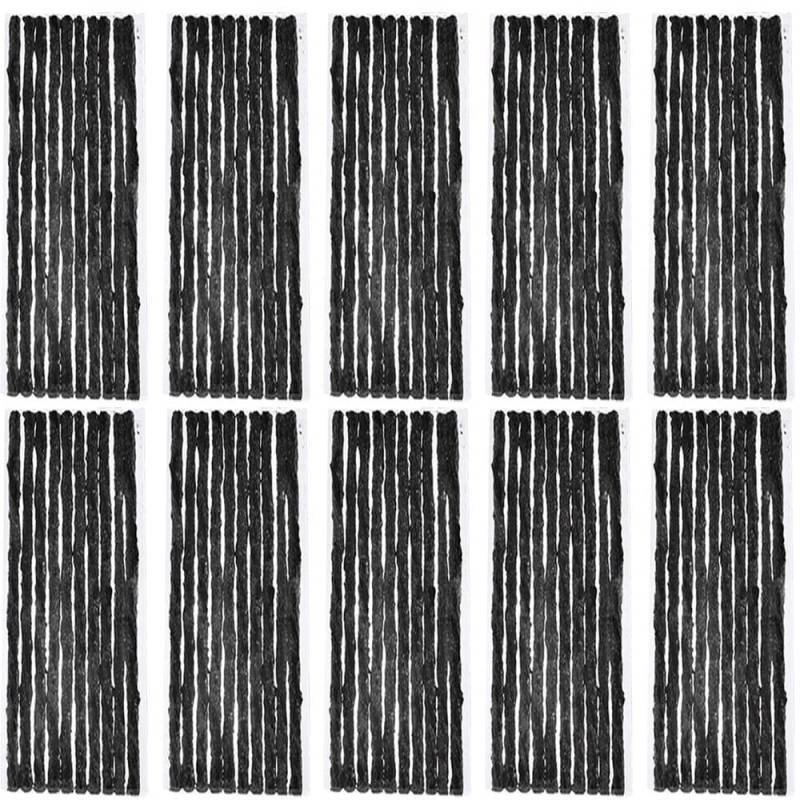 MOCNT 100 Stück Reifen Reparatur Streifen Auto Schlauchloser Reifenreparatur Fahrrad Gummidichtleiste Kit Reifenreparaturset Werkzeug Reparaturset 200mm x 3,5mm Schwarz von MOCNT
