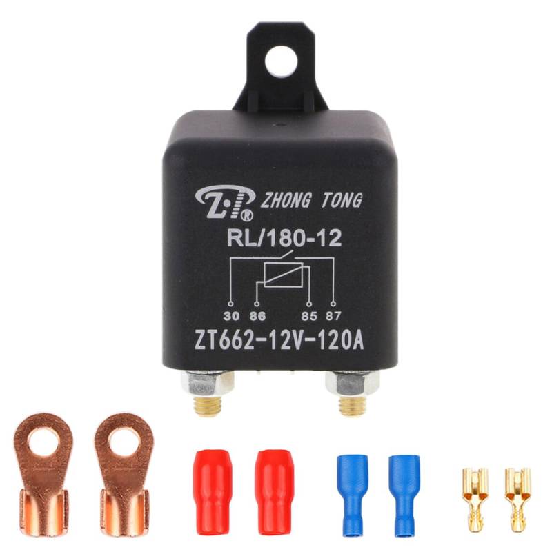 MOCNT 12V 120A Auto Starter Relais SPST 4-Polig KFZ Relais Batterie Trennrelais Hochleistungs Auto Anlasser Relais 4 Pin Fahrzeug Relais Öffner Relaisschalter Wechselrelais EIN/Aus von MOCNT
