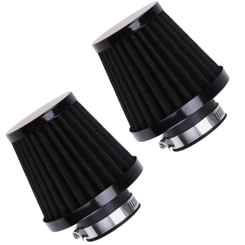 MOCNT 2 Stück Auto Luftfilter 57mm 58mm 59mm Motorrad Luftansaugfilter Turbo Entlüftungsfilter Kaltluftansaugfilter Öl Kurbelgehäuse Filter Kaltluftfilter Entlüftung Filter Schwarz von MOCNT