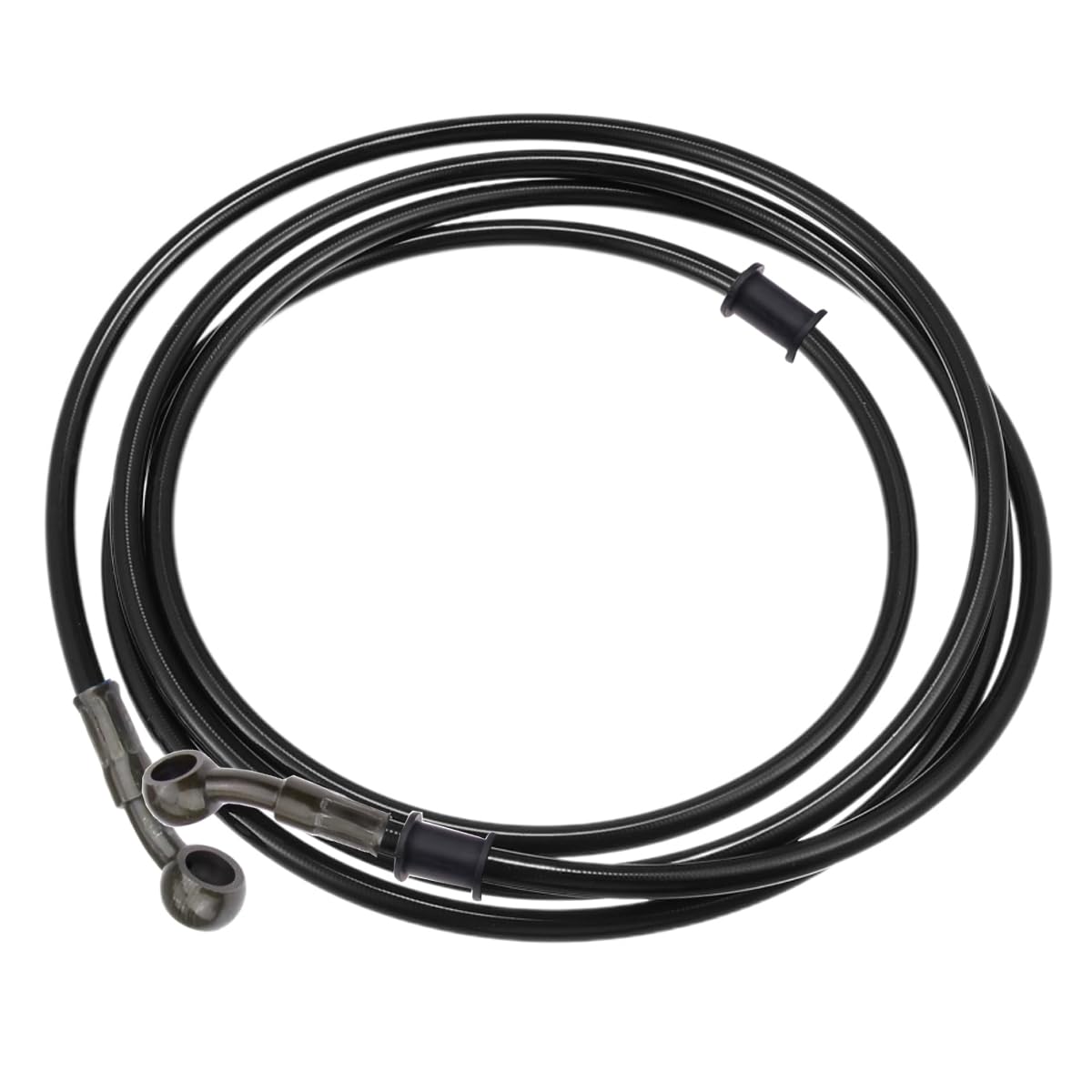 MOCNT 200cm Motorrad Bremsschlauch 28 Grad Verstärkter Hydraulischer Bremsölschlauch Motocross Bremskupplung Ölschlauch Stahl Bremsleitung Bremse Kupplung Ölleitung Schwarz von MOCNT