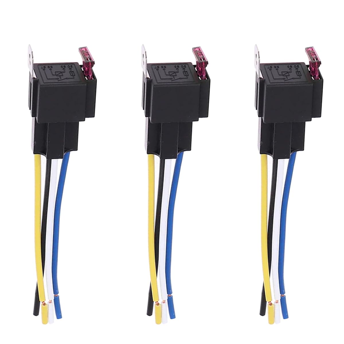 MOCNT 3 Stück 12V 40A Auto Sicherungsrelais mit Steckdose SPST 4-Polig KFZ Relais mit Draht ATO/ATC Flachsicherung Relais Hochleistungs Autorelais Relaisschalter MOCNT 3 Stück 12V 40A Auto Sicherungsrelais mit Steckdose SPST 4-Polig KFZ Relais mit Draht ATO/ATC Flachsicherung Relais Hochleistungs Autorelais Relaisschalter von MOCNT