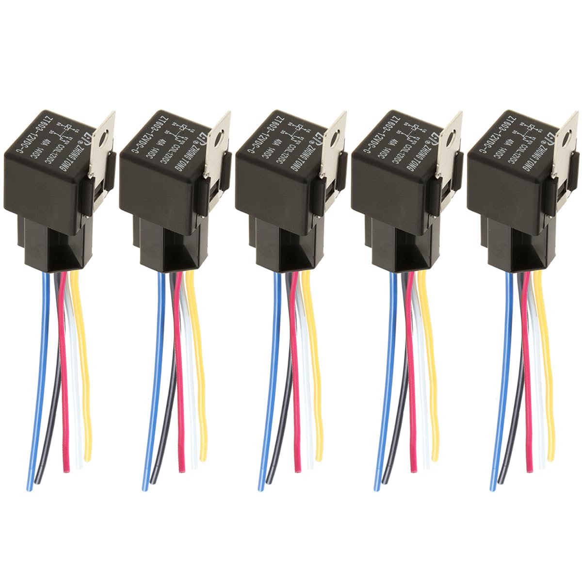 MOCNT 5 Stück 12V 40A Auto Relais mit Steckdose SPDT 5-Polig KFZ Relais mit Draht Hochleistungs Autorelais Fahrzeug Motor Relais Öffner Schließer Schalterelais Wechselrelais MOCNT 5 Stück 12V 40A Auto Relais mit Steckdose SPDT 5-Polig KFZ Relais mit Draht Hochleistungs Autorelais Fahrzeug Motor Relais Öffner Schließer Schalterelais Wechselrelais von MOCNT