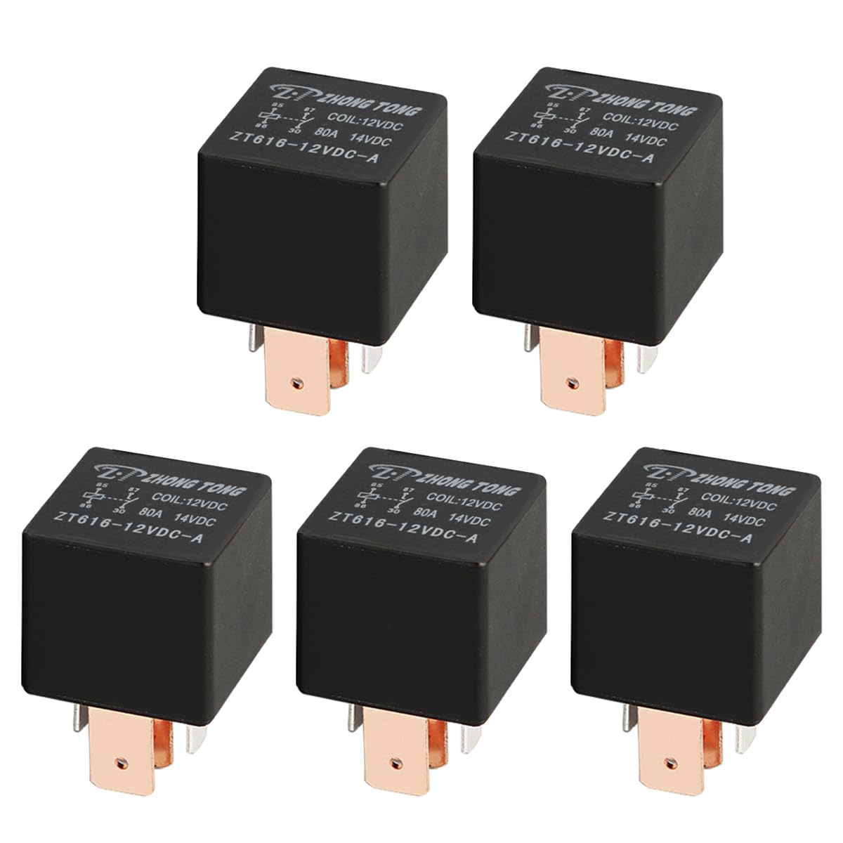 MOCNT 5 Stück 12V 80A Auto Relais SPST 4-Polig KFZ Relais Hochleistungs Autorelais Elektrische Fahrzeug Motor Relais Öffner Schalterelais Wechselrelais Ein/Aus Mini Relais MOCNT 5 Stück 12V 80A Auto Relais SPST 4-Polig KFZ Relais Hochleistungs Autorelais Elektrische Fahrzeug Motor Relais Öffner Schalterelais Wechselrelais Ein/Aus Mini Relais von MOCNT
