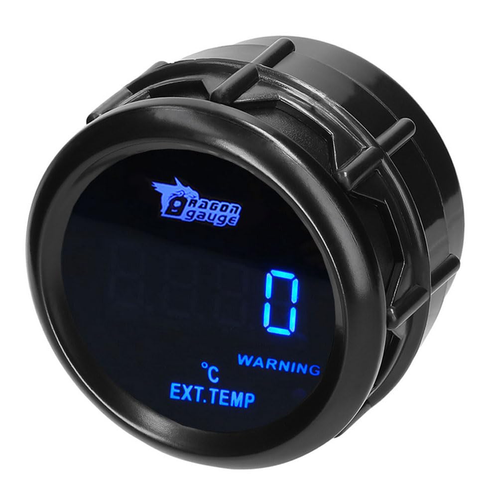 MOCNT Auto Abgastemperaturanzeige 2" 52mm Auspuff Gas Temperatur Anzeige Blau Licht Digitalanzeige Abgasmessgerät Meter Gas Temp Messgerät Exhaust Gas Temp Gauge Rauch Len von MOCNT