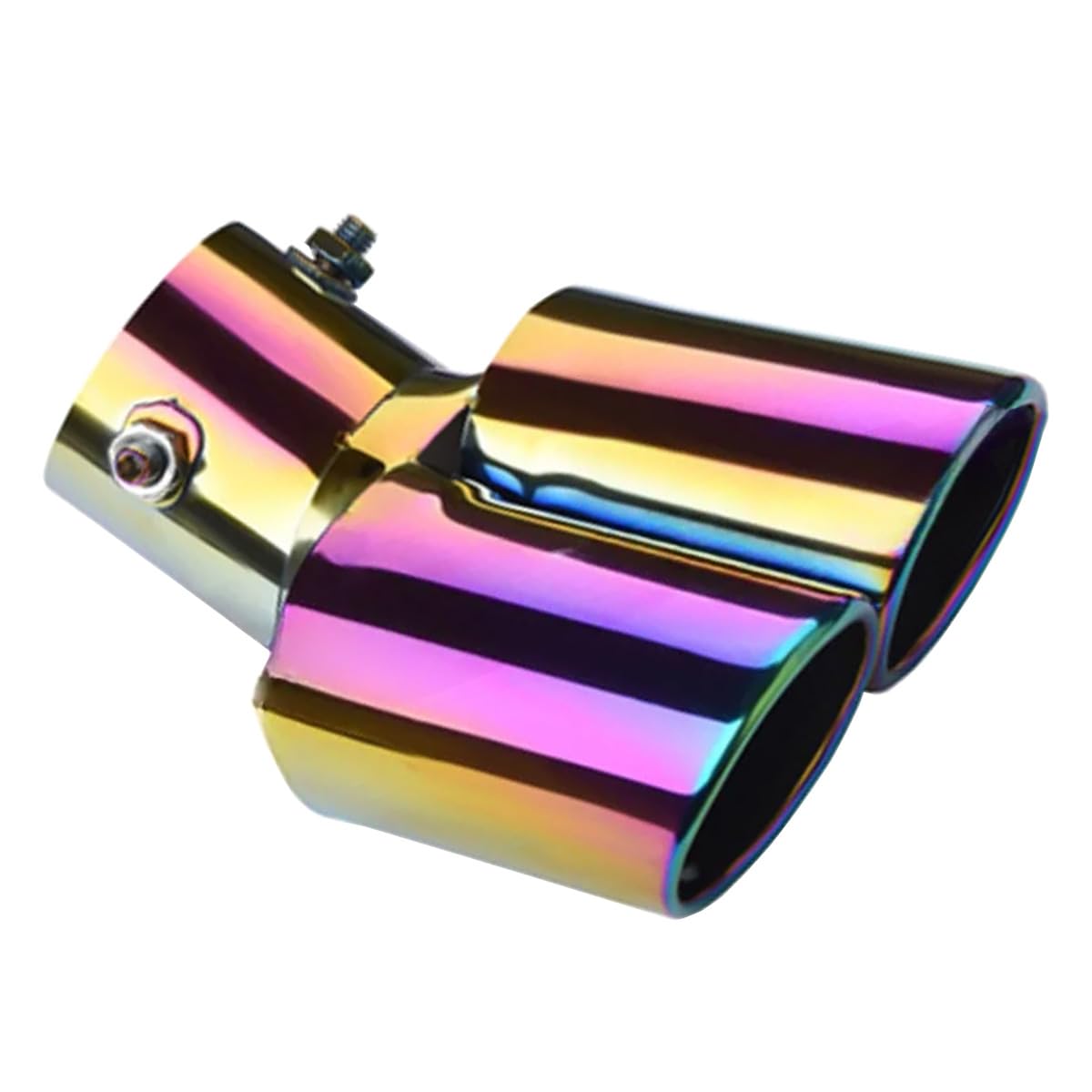 MOCNT Auto Auspuff Endrohr Edelstahl Auspuffblende Endrohr Schalldämpfer Auspuffrohr Universell Auspuffspitze Doppelendrohr Auspuffendrohr Biegen Bunt 63mm MOCNT Auto Auspuff Endrohr Edelstahl Auspuffblende Endrohr Schalldämpfer Auspuffrohr Universell Auspuffspitze Doppelendrohr Auspuffendrohr Biegen Bunt 63mm von MOCNT