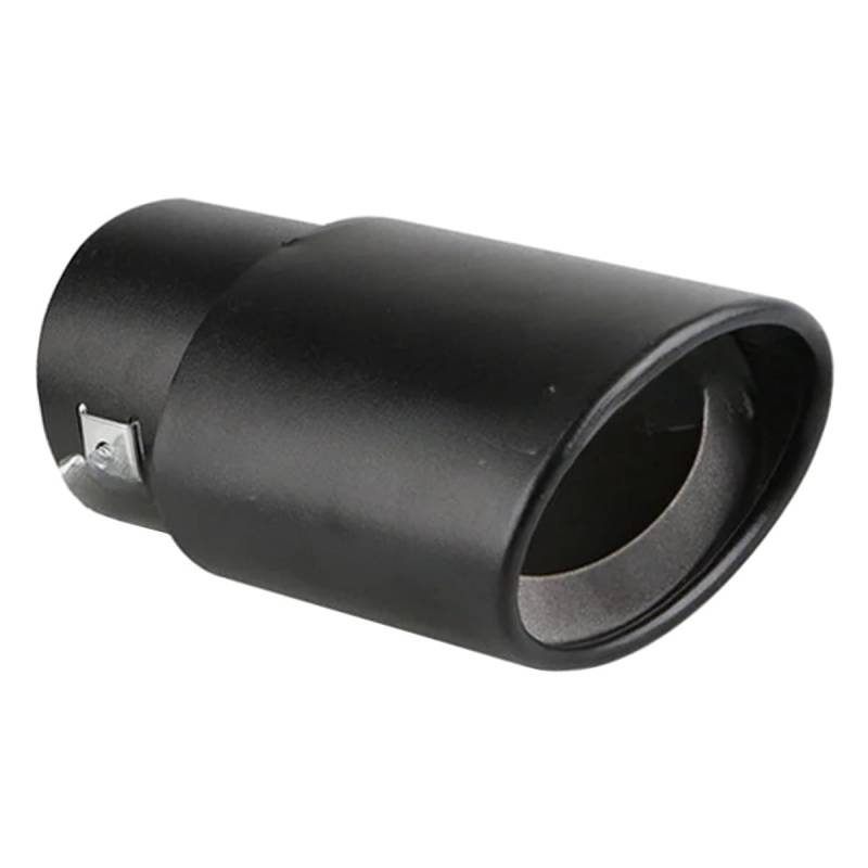 MOCNT Auto Auspuff Endrohr Edelstahl Auspuffblende Endrohr Schalldämpfer Auspuffrohr Universell Auspuffspitze Einzelne Auslass Auspuffendrohr Gerade Schwarz 63mm von MOCNT