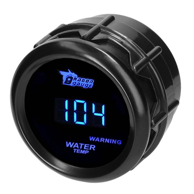 MOCNT Auto Wassertemperaturanzeige 2" 52mm Wassertemperatur Anzeige Fahrenheit Temperaturanzeige Blau Licht Digitalanzeige Messgerät Water Temp Gauge Rauch Len mit Sensor von MOCNT