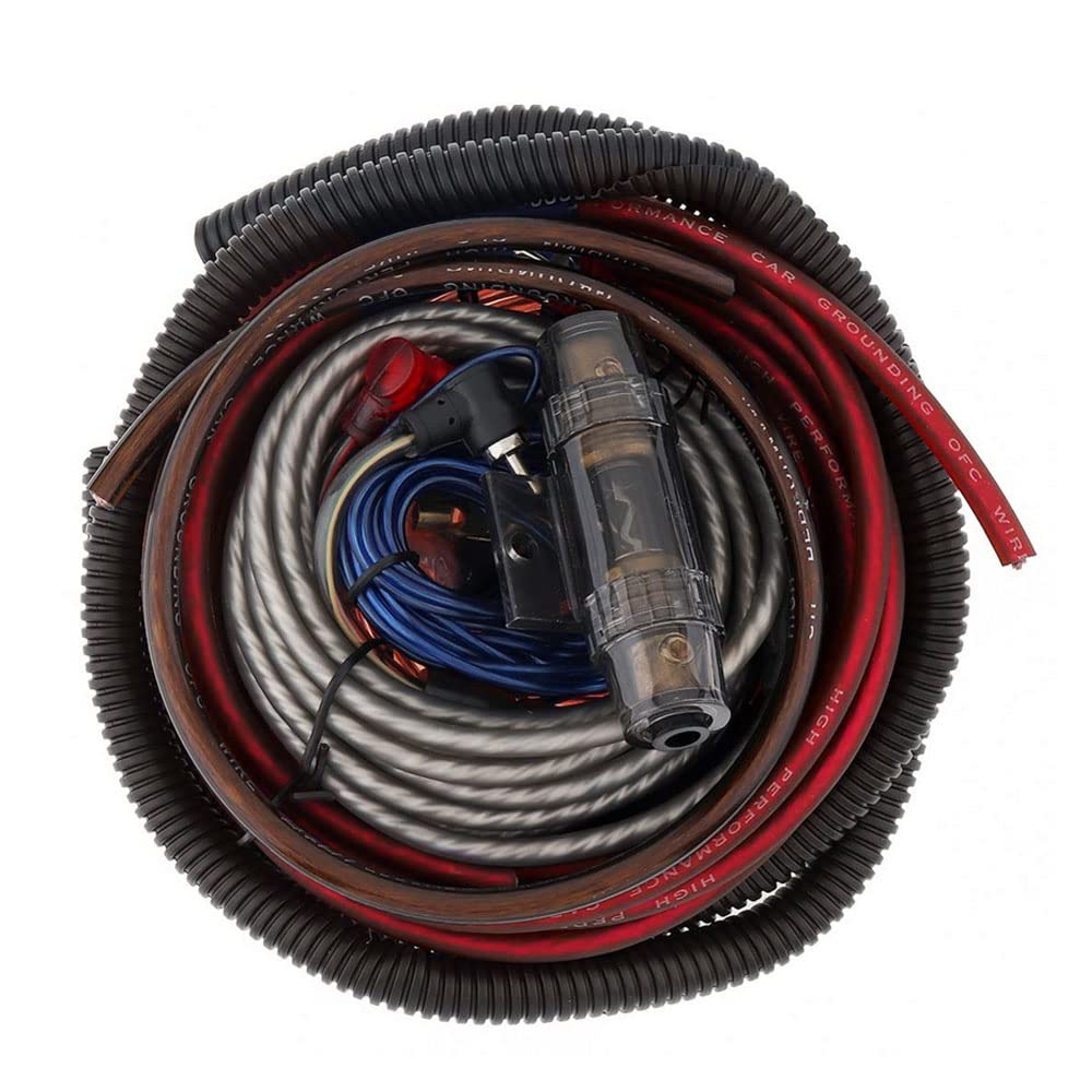 MOCNT Kfz Verstärker Kabelsatz Anschluss Set 6GA Gauge AWG Auto Audio Verstärker Endstufe Kabel Installations Set RCA Stromkabel Lautsprecherdraht AGU Sicherungshalter 2000W MOCNT Kfz Verstärker Kabelsatz Anschluss Set 6GA Gauge AWG Auto Audio Verstärker Endstufe Kabel Installations Set RCA Stromkabel Lautsprecherdraht AGU Sicherungshalter 2000W von MOCNT