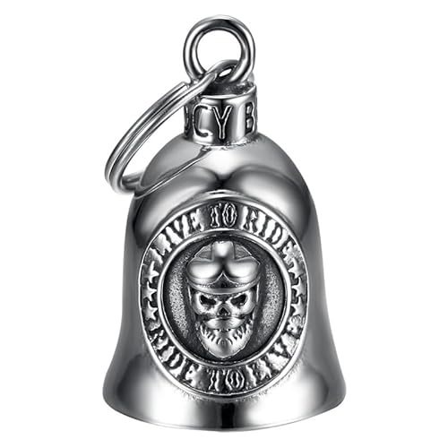 MOCY BELL - Clochette Moto Skull Live to Ride Guardian Gremlin Mocy Bell Acier inoxydable Argent MOCY BELL - Clochette Moto Skull Live to Ride Guardian Gremlin Mocy Bell Acier inoxydable Argent von MOCY BELL