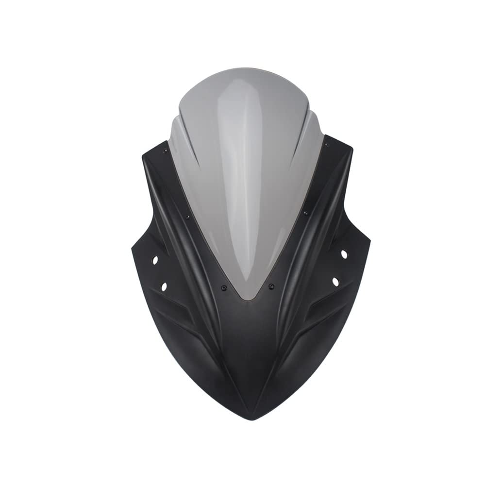 Motorrad Windschutzscheibe Für Ninja 250 300 2013-2018 Für Ninja 400 Front Windschutzscheibe Windschutzscheibe Motorrad Kunststoff Motorräder Deflektor(Grey) von MODADA