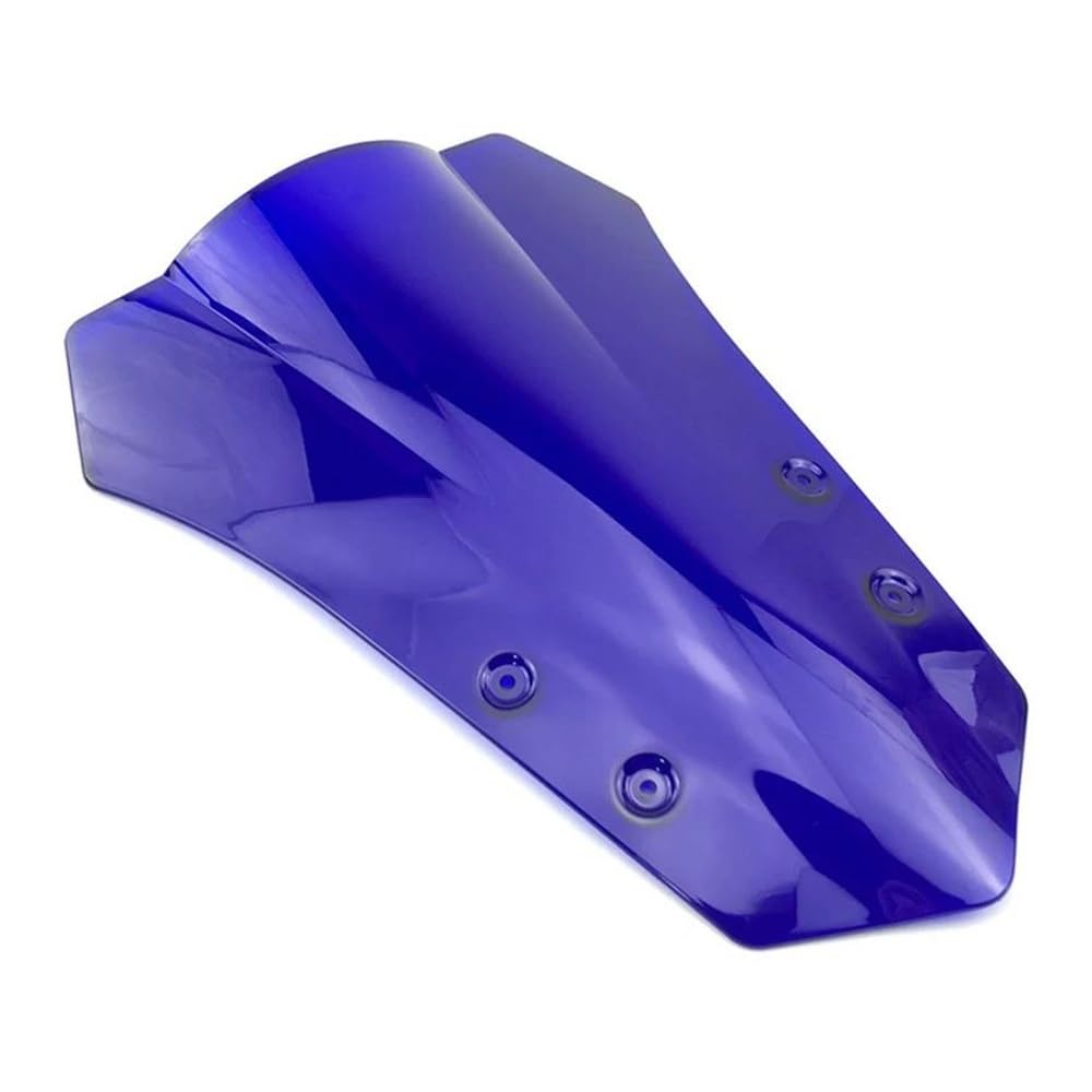 Motorrad Windschutzscheibe Motorrad Double Bubble Windschutzscheibe Windschutz Bildschirm Für FJ 09 FJ09 Für MT09 Für MT-09 Tracer 900 2015 2016 2017 Motorräder Deflektor(Blue) von MODADA