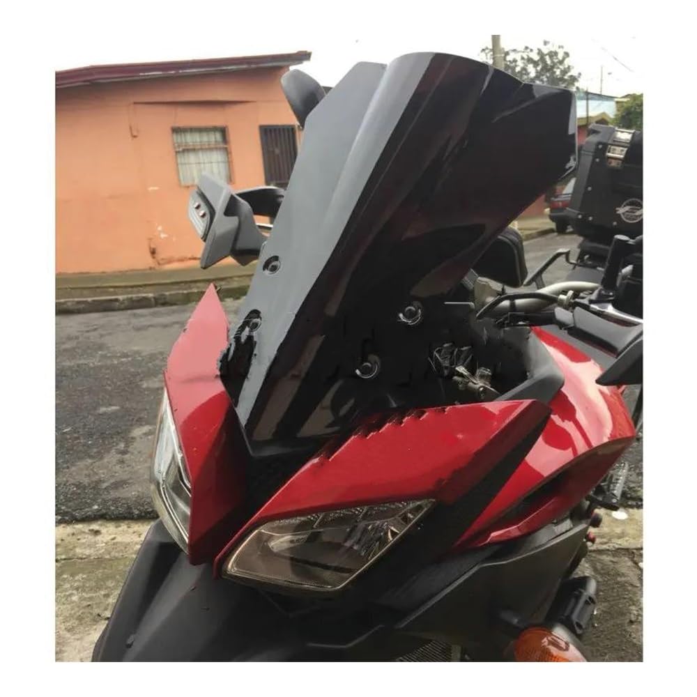 Motorrad Windschutzscheibe Motorrad Double Bubble Windschutzscheibe Windschutz Bildschirm Für FJ 09 FJ09 Für MT09 Für MT-09 Tracer 900 2015 2016 2017 Motorräder Deflektor(Zwart) von MODADA