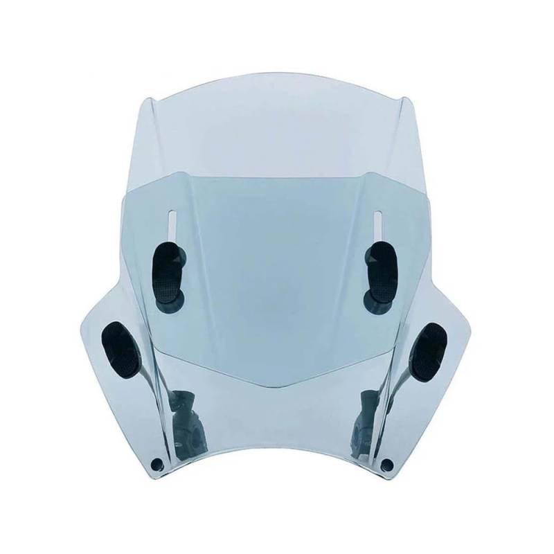 Motorrad Windschutzscheibe Motorräder Deflektor Universal Motorrad Windschutzscheibe Für Nach Oben Und Unten Einstellbar Windschutzscheibe Abdeckungen Bildschirm Motorräder Deflektor(Transparent Gray) von MODADA
