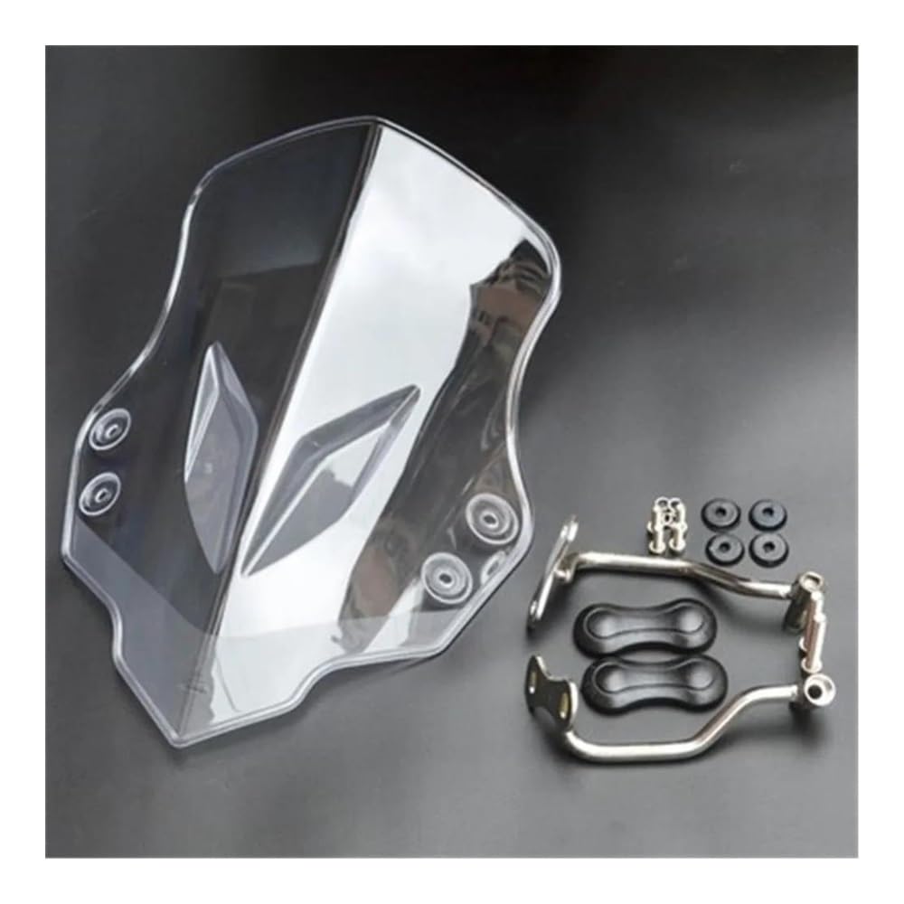 Motorrad Windschutzscheibe Vorne Motorrad Windschutzscheibe Schwarz/transparent Für Benelli BJ125-3E TNT125 TNT135 Windschutzscheibe Motorräder Deflektor(Clear) von MODADA