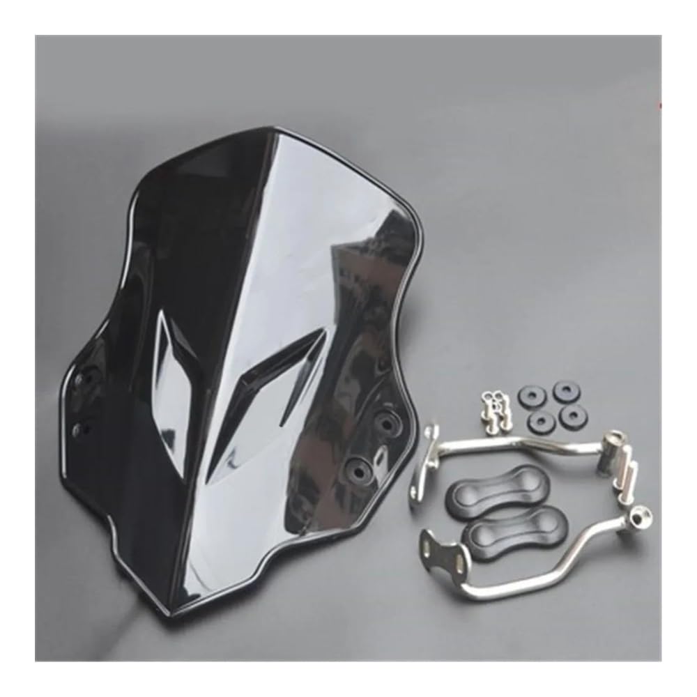 Motorrad Windschutzscheibe Vorne Motorrad Windschutzscheibe Schwarz/transparent Für Benelli BJ125-3E TNT125 TNT135 Windschutzscheibe Motorräder Deflektor(Zwart) von MODADA