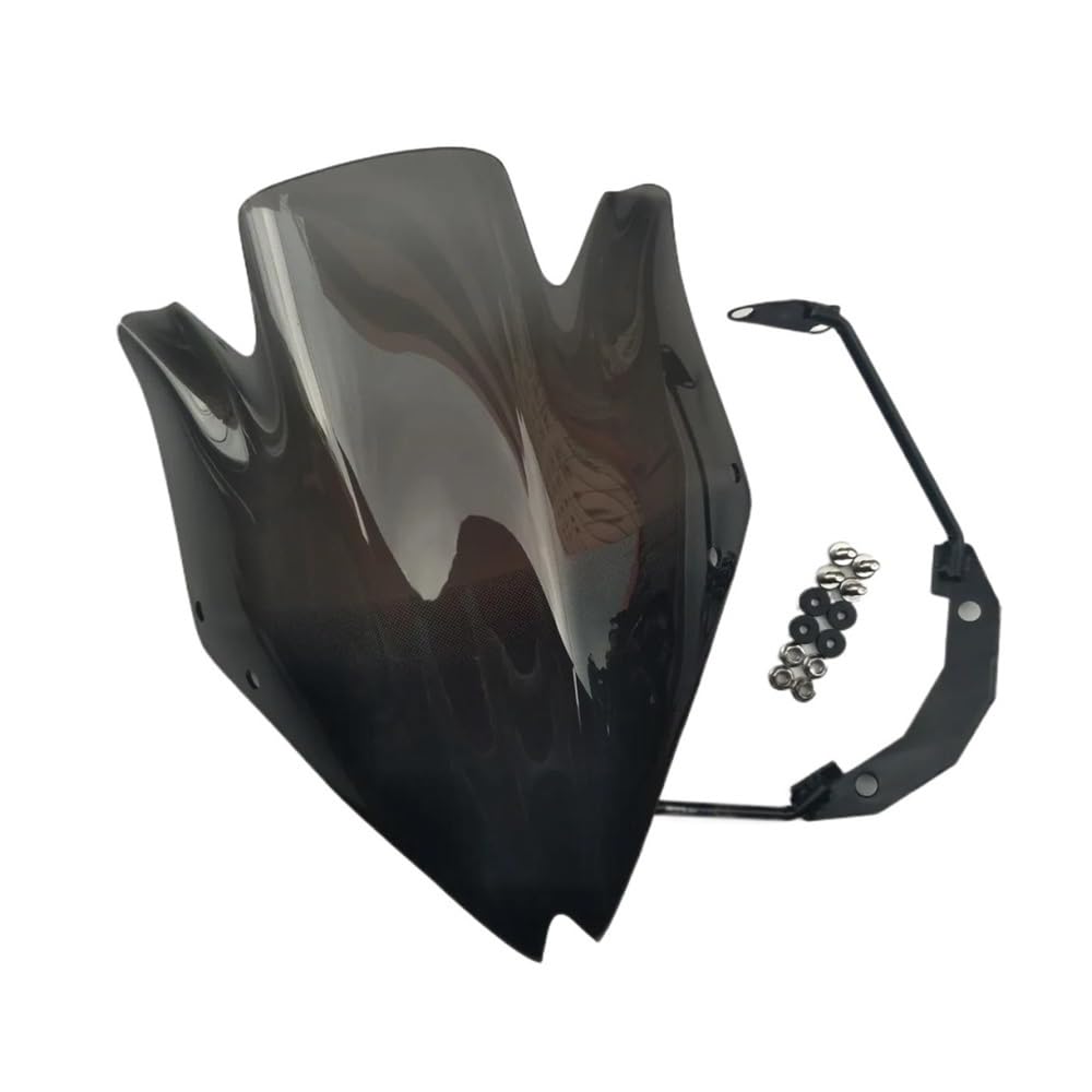 Motorrad Windschutzscheibe Windschutzscheibe Wind Deflectore Windschutzscheibe Blase Rauch Schwarz Windschutzscheibe Spoiler Motorrad Für Z750 Z750R Motorräder Deflektor(Zwart) von MODADA