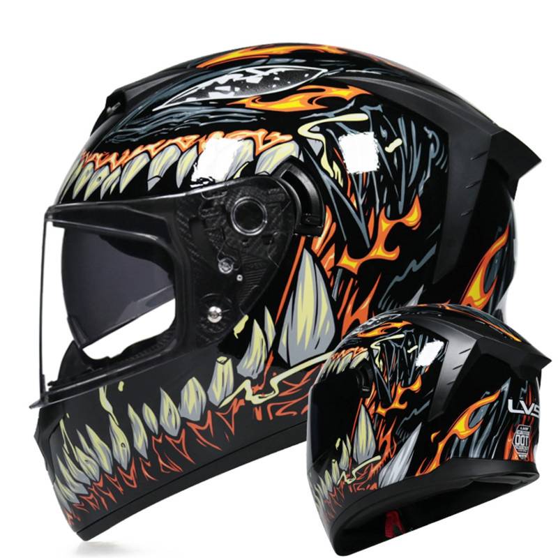 MODRYER Motorradhelme Integralhelme Für Dirtbikes Motocross-Helme Unisex Jugendliche Erwachsene MTB ATV BMX Belüfteter Offroad-Crashhelm Mit Schutzbrille,C-L von MODRYER