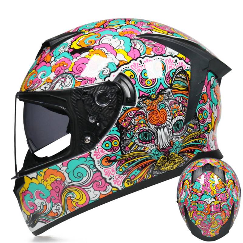 ECE Motorradhelme Integralhelme Für Dirtbikes Motocross-Helme Unisex Jugendliche Erwachsene MTB ATV BMX Belüfteter Offroad-Crashhelm Mit Schutzbrille,E-M von MODRYER