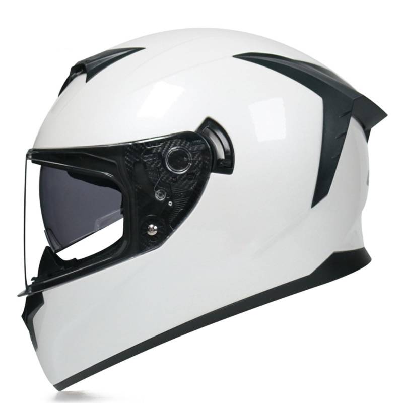 MODRYER Motorradhelme Integralhelme Für Dirtbikes Motocross-Helme Unisex Jugendliche Erwachsene MTB ATV BMX Belüfteter Offroad-Crashhelm Mit Schutzbrille,White-M von MODRYER