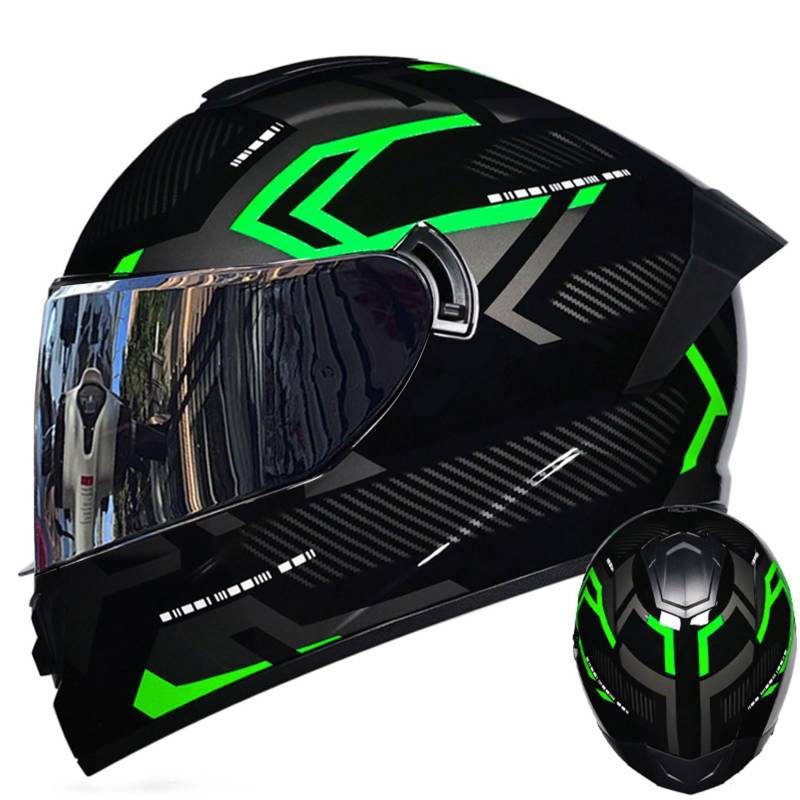 MODRYER Motocross Helm Street Dirt Bike Offroad Motorradhelm Integralhelm ATV MTB BMX Downhill Motorrad Unisex Belüftete Crashhelme Für Jugendliche Erwachsene,Green~A-S von MODRYER