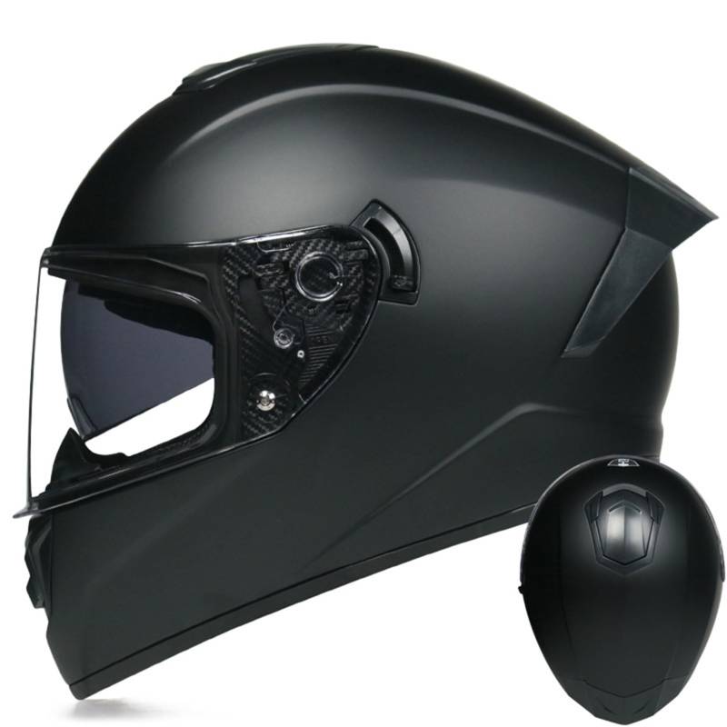 MODRYER Motocross Helm Unisex MTB BMX Motorrad-Integralhelm Dirtbike Helme Scooter ATV Offroad Crashhelm Für Jugendliche Und Erwachsene,Matte Black~A-L von MODRYER