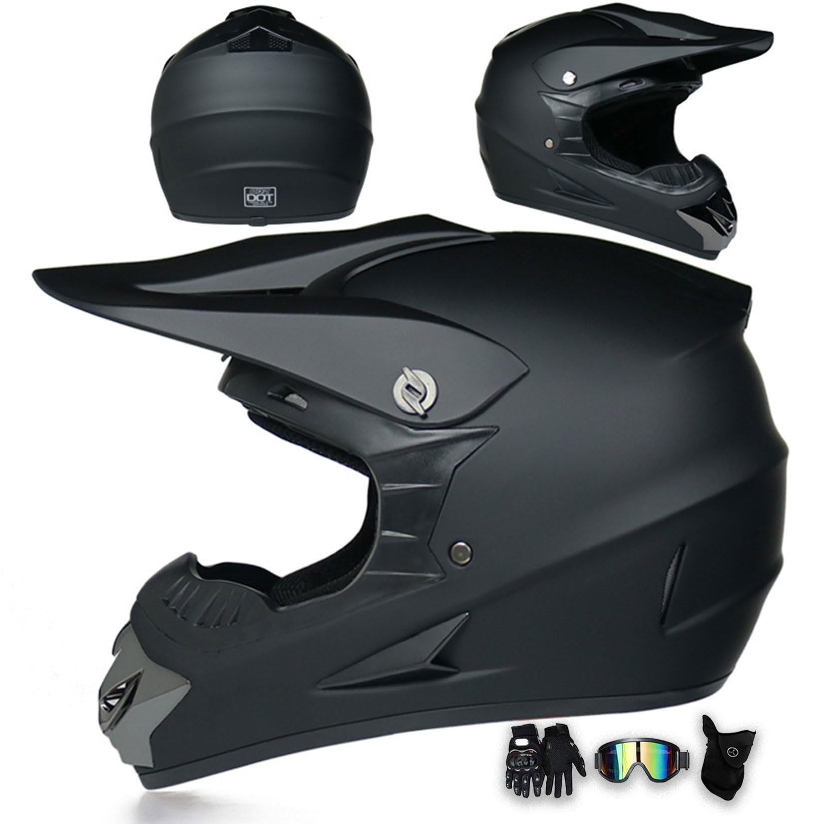 Motorradhelm Integralhelm Dirtbike-Helm Unisex Jugend Erwachsene ECE Motocross-Helm Für Extremes Offroad-Fahren, Mit Schutzbrille, Handschuhen Und Maske,Q-M Motorradhelm Integralhelm Dirtbike-Helm Unisex Jugend Erwachsene ECE Motocross-Helm Für Extremes Offroad-Fahren, Mit Schutzbrille, Handschuhen Und Maske,Q-M von MODRYER