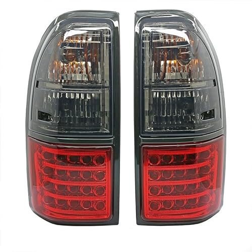 MOIKEN LED-Rücklicht, kompatibel mit Toyota Prado Land Cruiser 90 1997 1998 1999 2000 2001 2002, Blinker-Warnung, Nebelscheinwerfer, Rücklicht, Auto-Bremse, LED-Licht (Color : Gray red) von MOIKEN