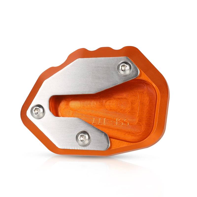 MOLONG CNC Aluminium Seitenständer Vergrößern Platte für 890 Duke R 2019-2021 Orange von MOLONG
