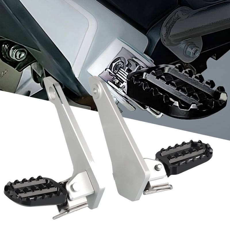 MOLONG Klappbare Fußstützen für XADV 750 2021-2025, Aluminium, Vorder/Hinter von MOLONG
