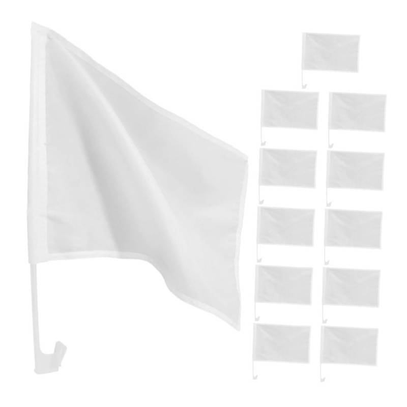 MOLUCKFU 12 Stück Auto Dekorationsflagge, Blanke Handflagge, Blanke Flaggen, Signalflaggen, Spielflaggen, Wehende Flaggen, Flaggen Für DIY Fans, Jubelflaggen, DIY Flaggen, von MOLUCKFU