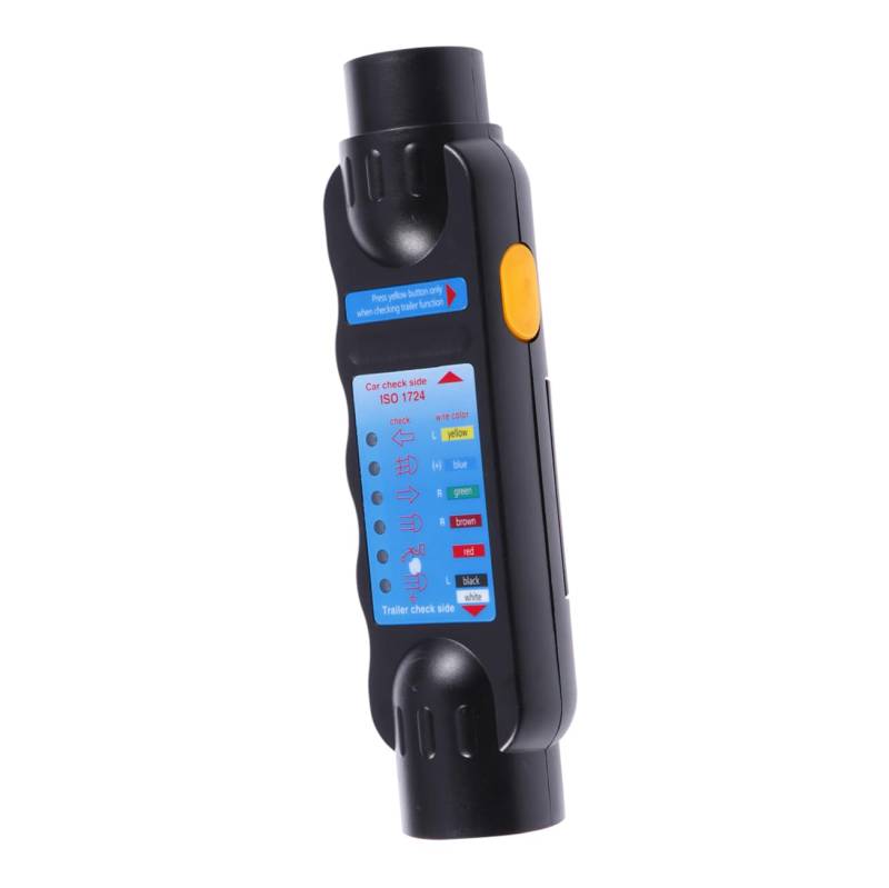 MOLUCKFU 7-poliger Stecker Und Steckdosentester Für Fahrzeugdiagnose Anhänger Wohnwagen Auto LKW Elektrik Prüfbuchse Diagnosetester von MOLUCKFU