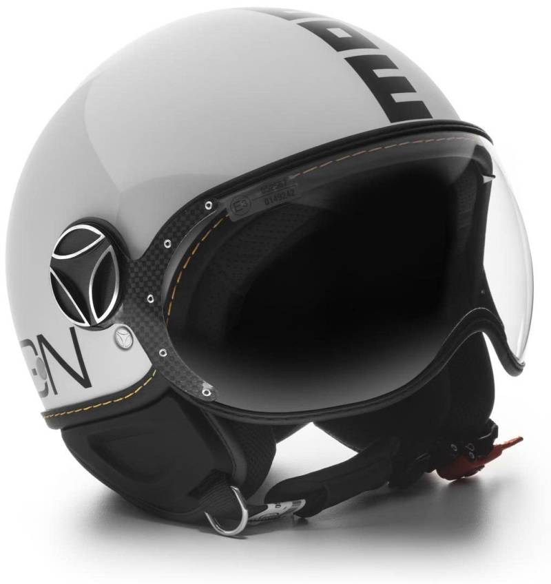 Momo Fighter FGTR EVO Helm weiß Quarz Doppelvisier Größe XXS FGTR EVO WHITE QRZ GLOS/BLACK von MOMO Design