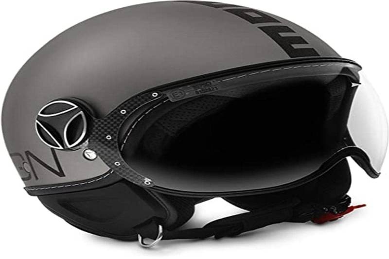 Motorradhelm Momo Fighter FGTR Evo, Titan-Matt, Doppelvisier, Größe XS von MOMO Design