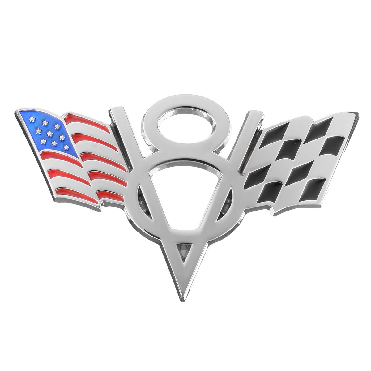 MOMOALA Metall V8 Amerikanische Flagge Motorrad Dekoration Aufkleber Auto Emblem Abzeichen Aufkleber MOMOALA Metall V8 Amerikanische Flagge Motorrad Dekoration Aufkleber Auto Emblem Abzeichen Aufkleber von MOMOALA