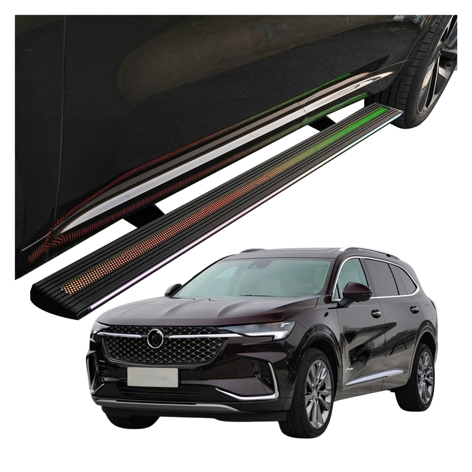 MOMOBP Automatisch einziehbare Trittbretter, kompatibel mit Buick Envision PLUS/S 2019–2025 | App-gesteuerte LED-Leuchten, Tragkraft 271 kg | Wasserdicht for den Einsatz im Gelände und bei Nacht, Mont MOMOBP Automatisch einziehbare Trittbretter, kompatibel mit Buick Envision PLUS/S 2019–2025 | App-gesteuerte LED-Leuchten, Tragkraft 271 kg | Wasserdicht for den Einsatz im Gelände und bei Nacht, Mont von MOMOBP
